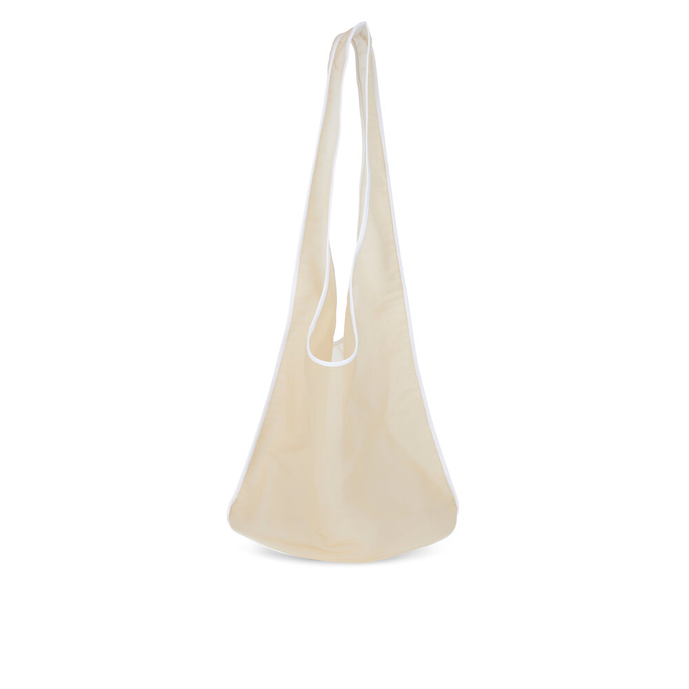 上品さ際立つ★THE ROW Bindle small beige suede bag Small Suede Bindle — Beige Melange – La Garçonne