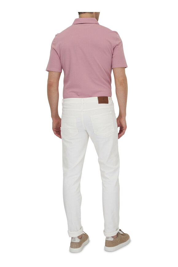 Brunello Cucinelli - Rose Pink Piqué Polo