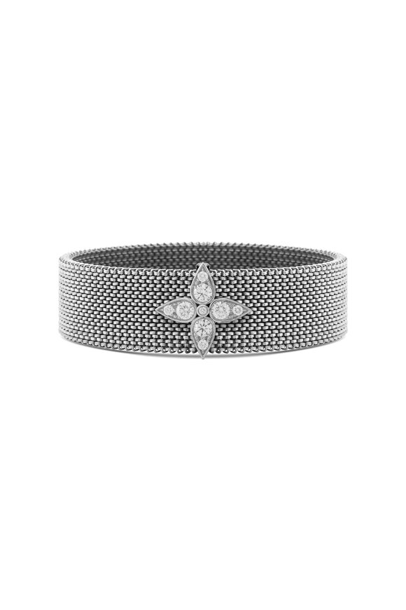 Mariani 18k White Gold Diamond Star Stretch Bracelet - view 2