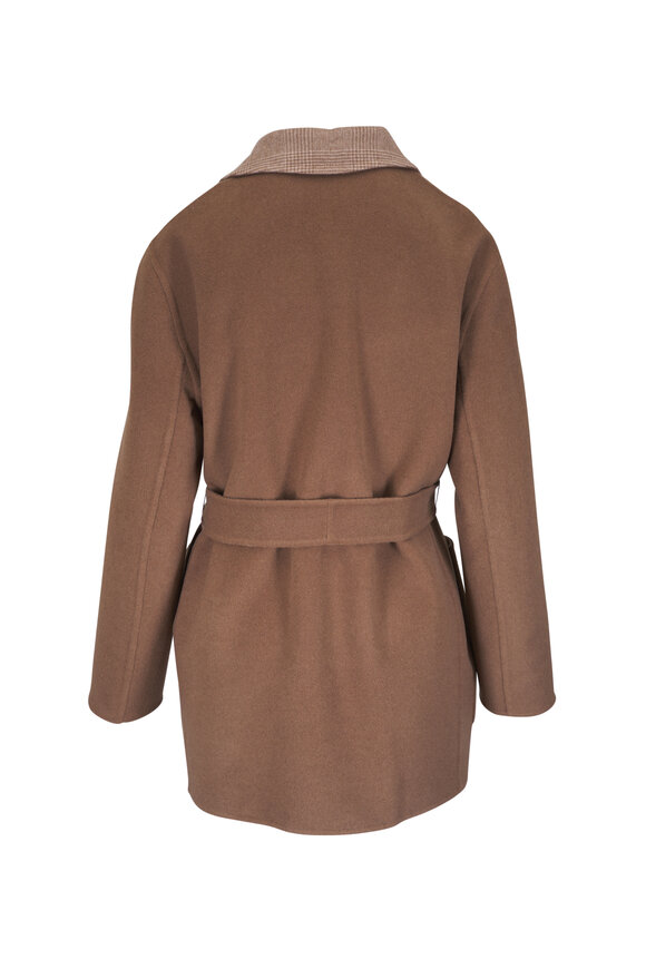 Max Mara - Mirko Brown Wool & Cashmere Belted Jacket