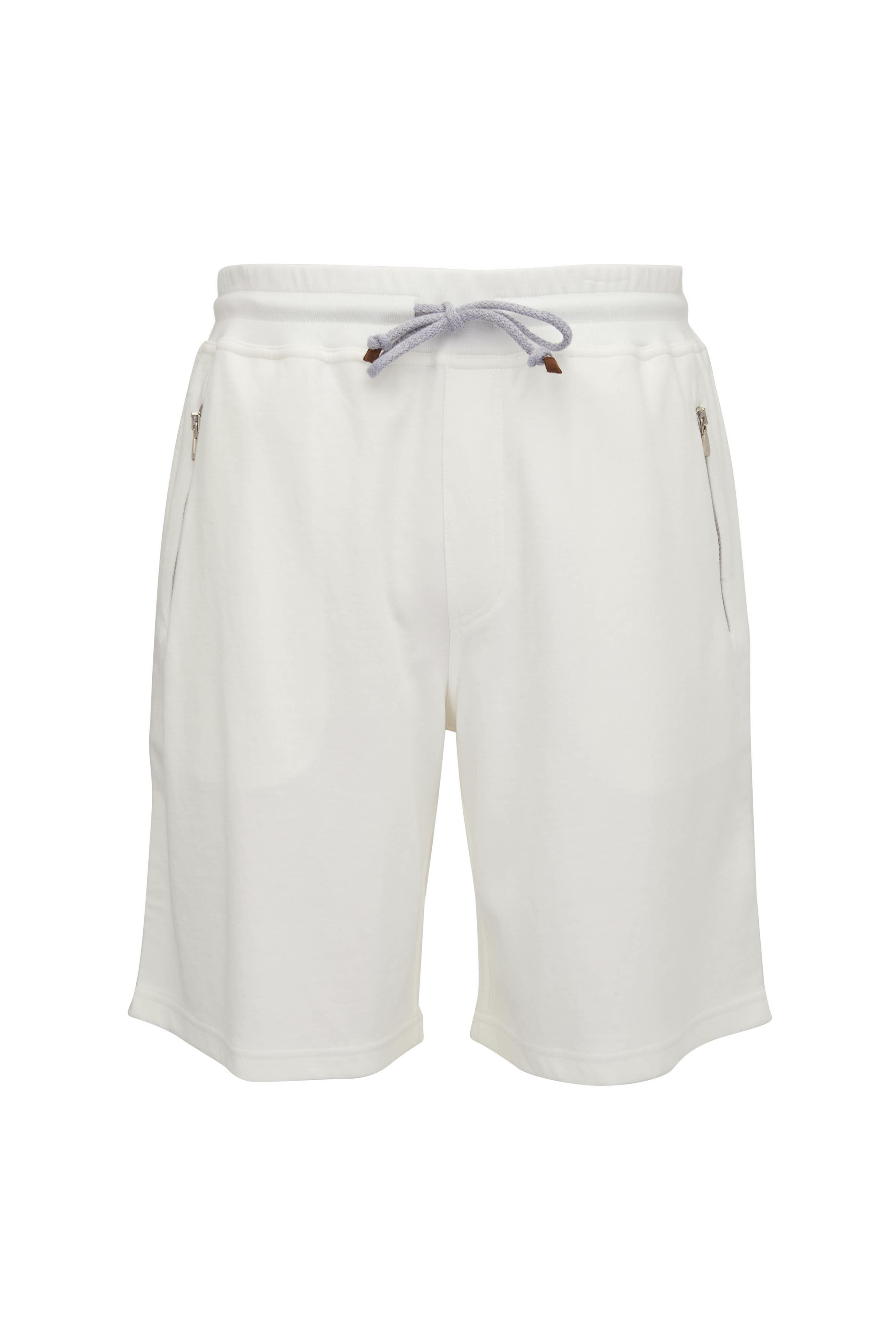 Brunello Cucinelli - White Drawstring Bermuda Shorts