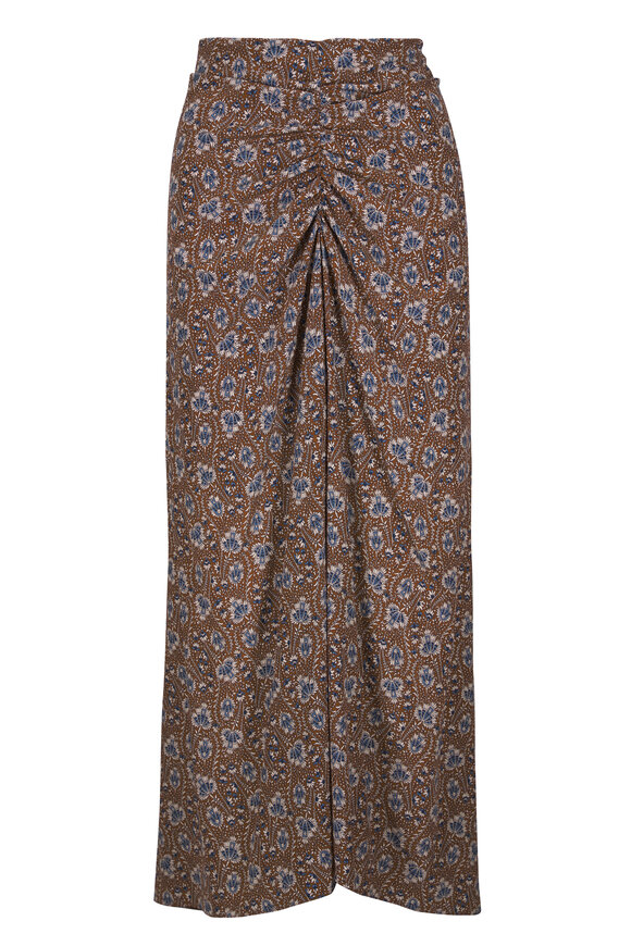 Veronica Beard Limani Acorn Multi Floral Midi Skirt - view 1