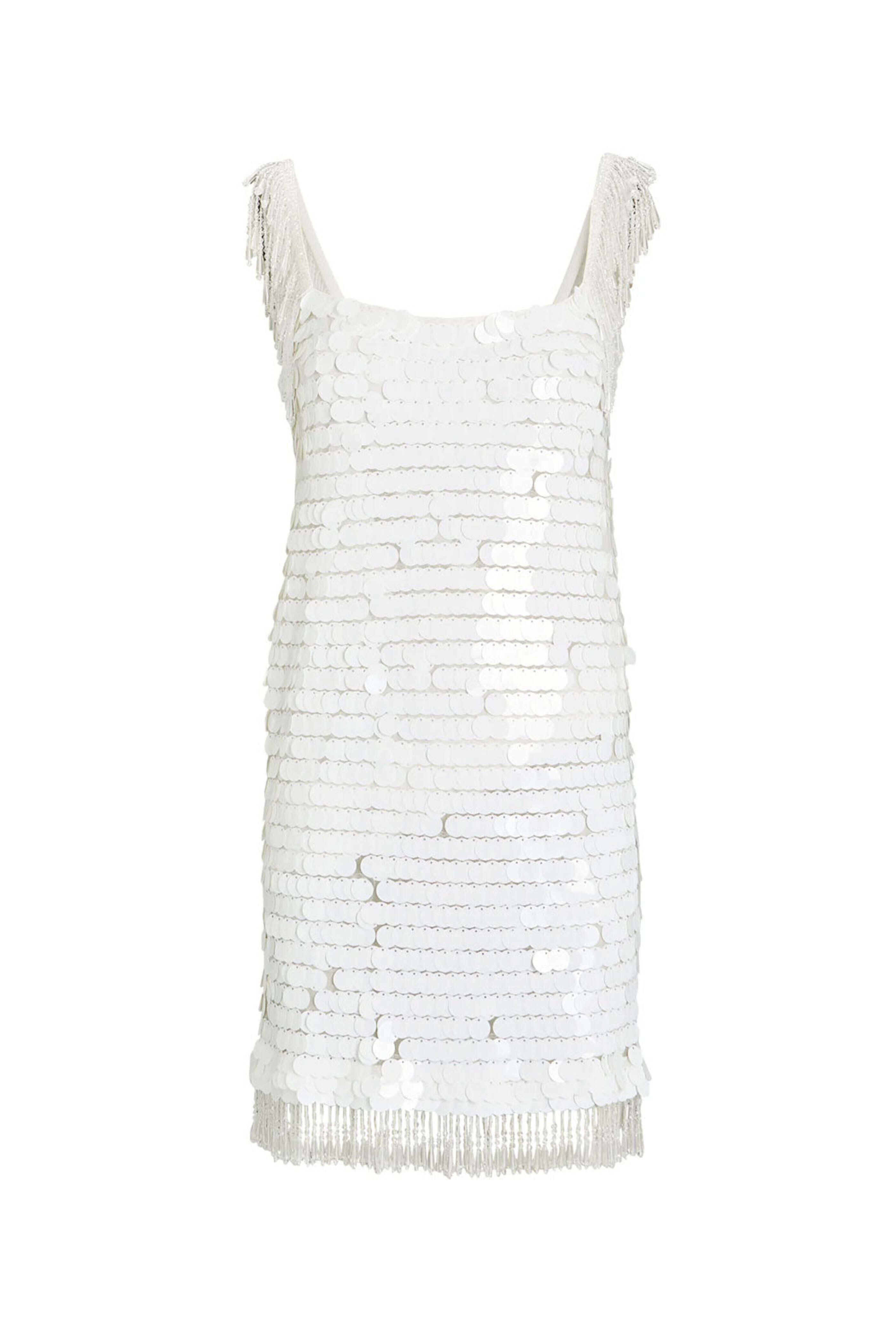 Alexis - White Paillette Zenovia Dress