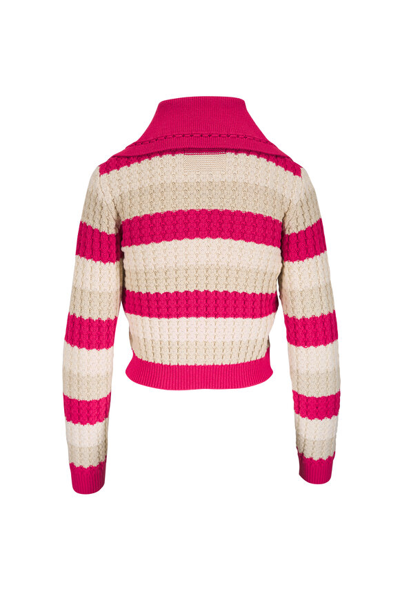 Guest in Residence Kirby Scarco Stripe Silk & Cotton Jacket - view 3