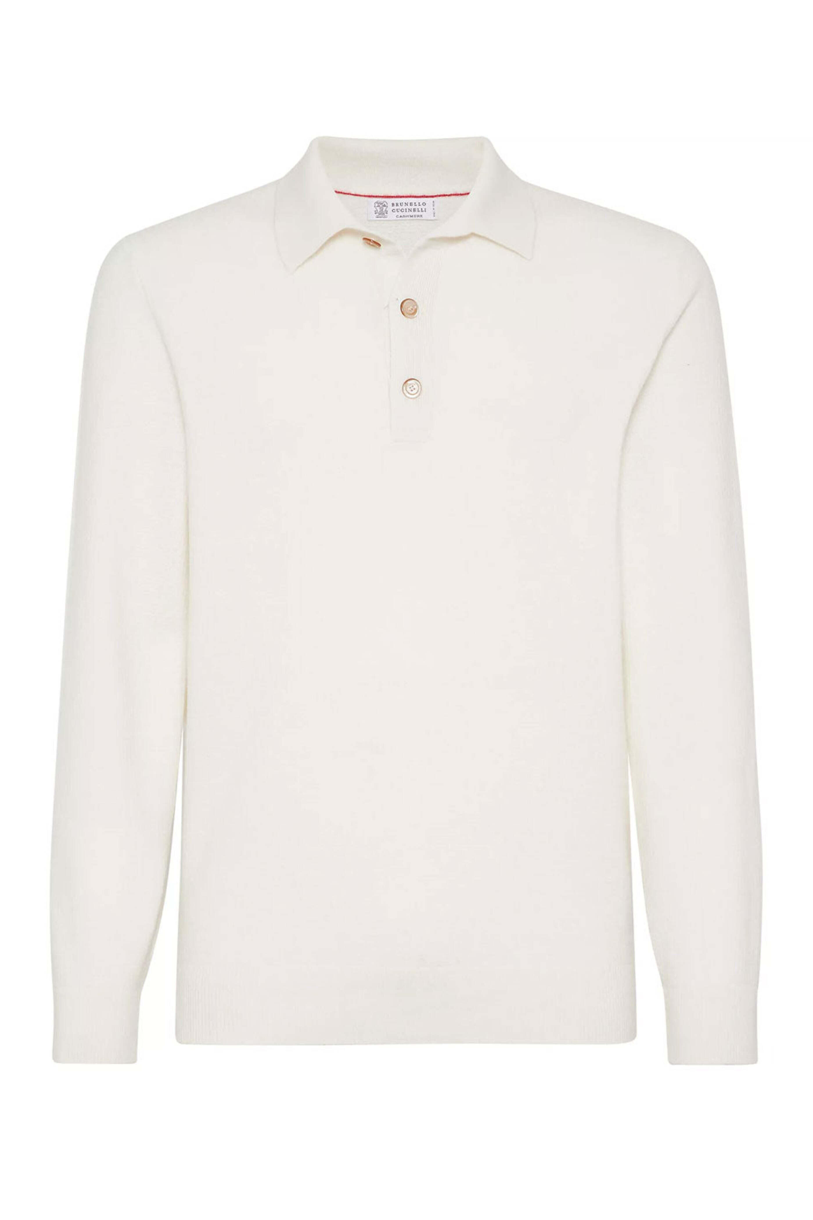 【送料&関税込】Brunello Cucinelli White V-neck Pullover Wit Brunello Cucinelli - White Cotton Monili V-Neck Sweater