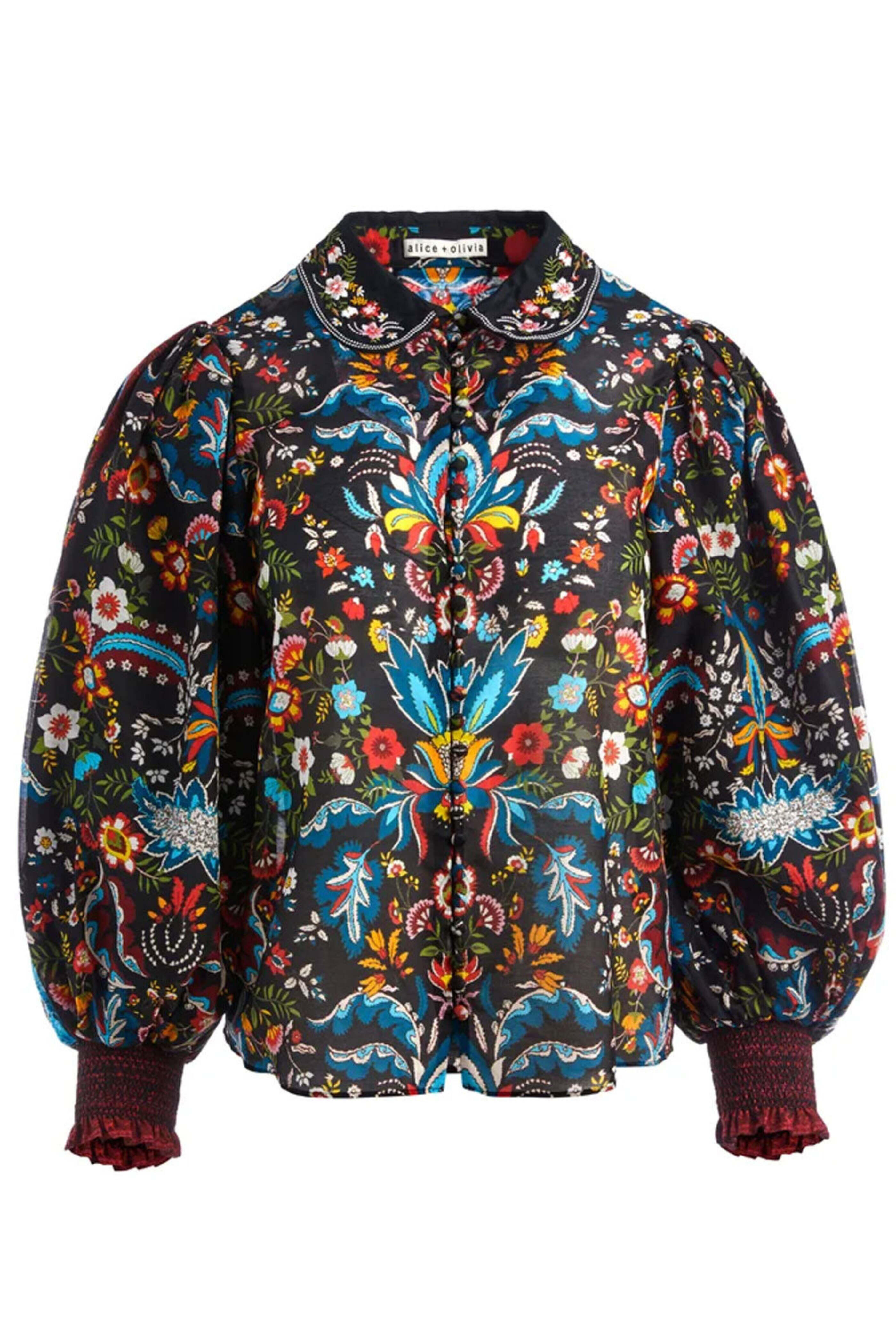 Alice & Olivia - Santa Monica Embellished April Button Down Shirt