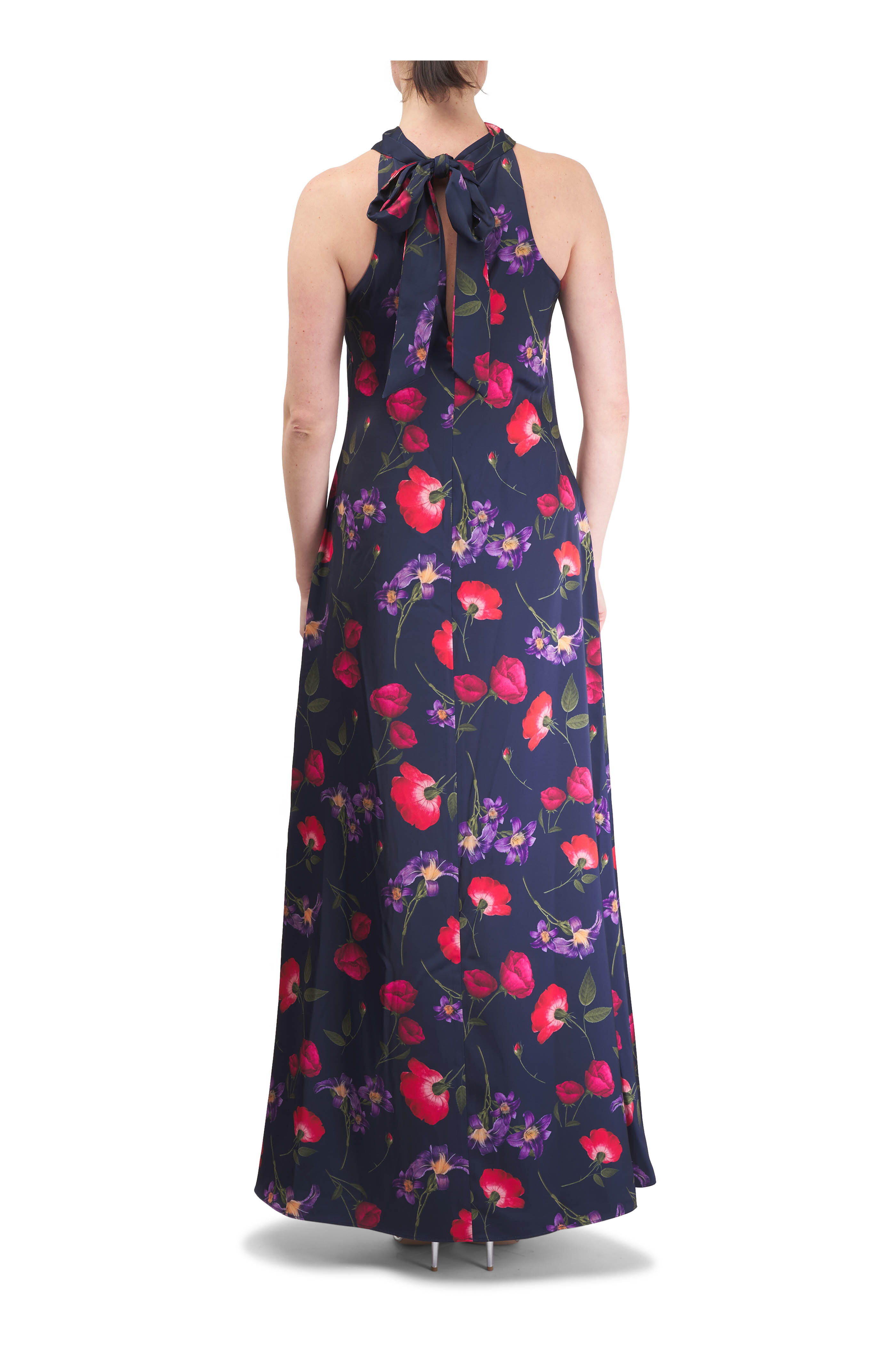 Sachin + Babi - Laurant Midnight Jardin Crepe Halter Maxi Gown