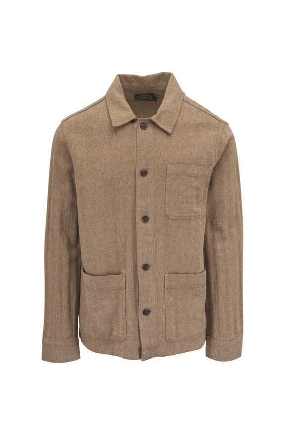Faherty Brand Khaki Herringbone Studio Jacket
