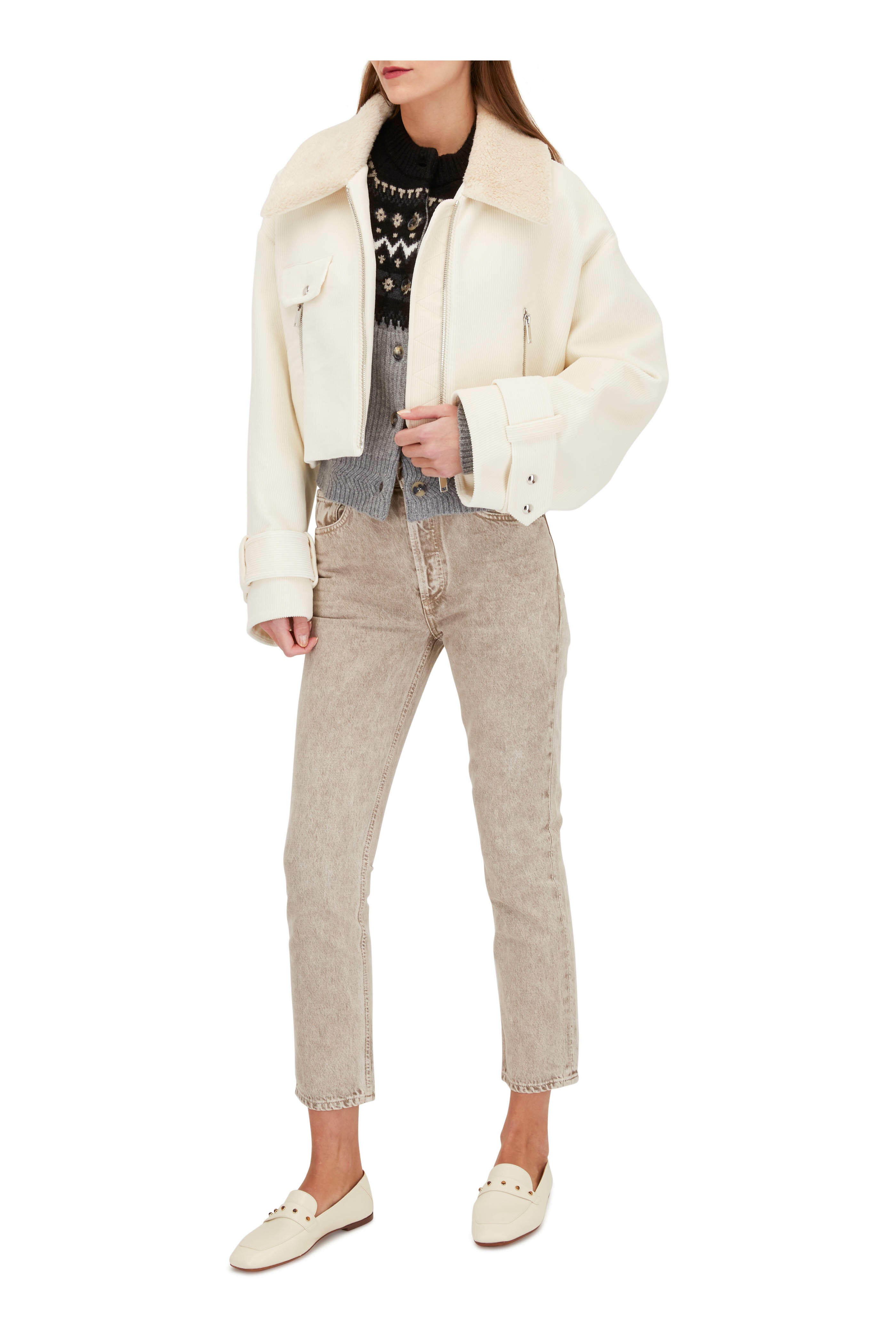 Khaite - Michaela Neutral Multi Cashmere Cardigan