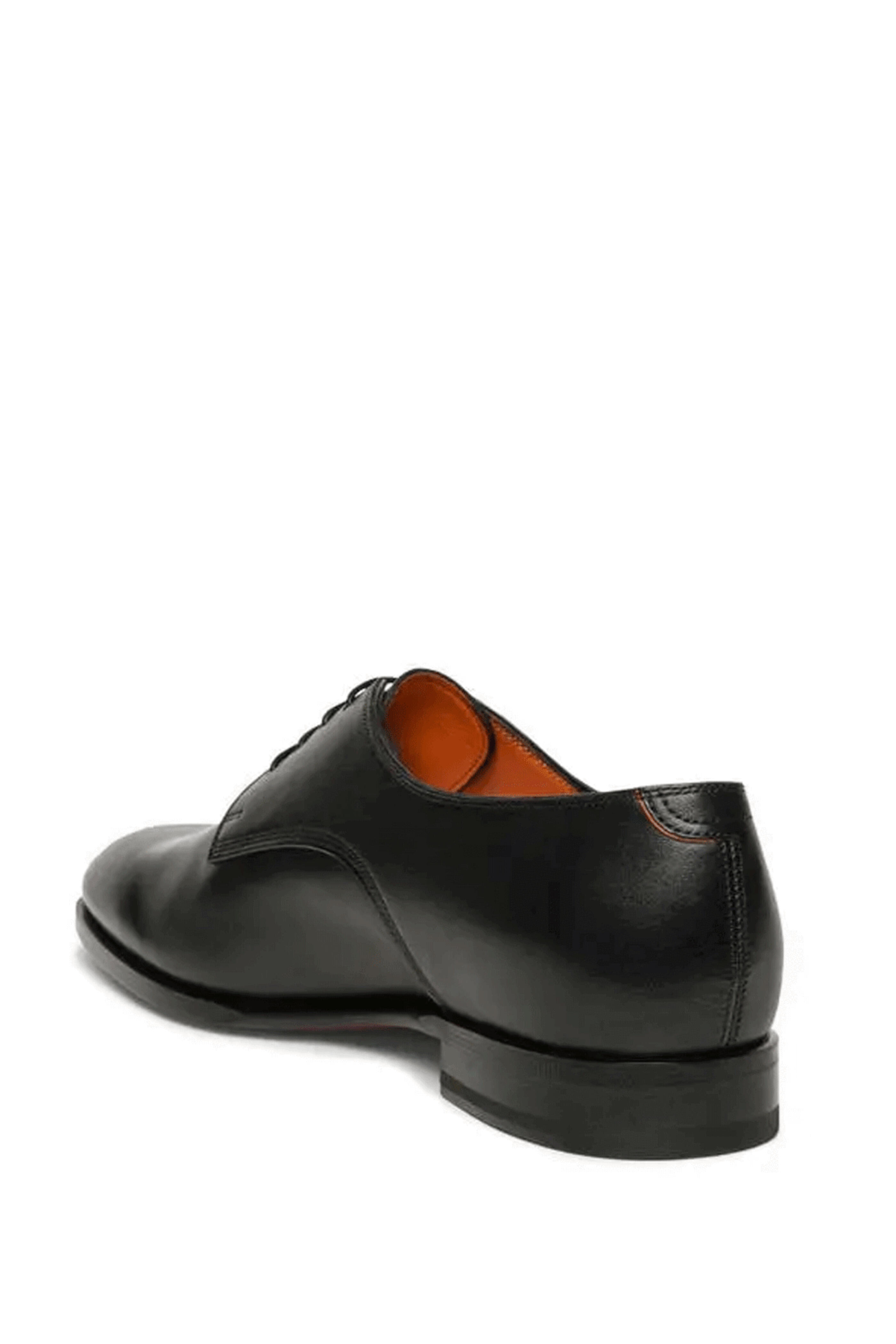 Santoni - Archer Black Leather Derby Lace Up
