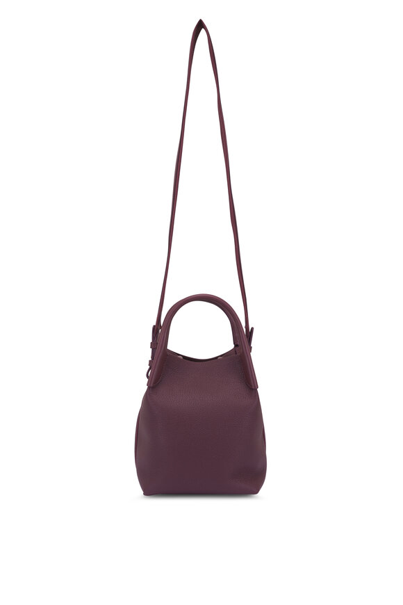 Loro Piana Small Bale Purple Leather Bucket Bag - view 4