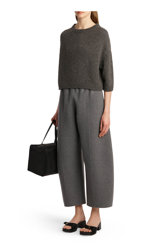 Khaite Sabina Stone Gray Cashmere Sweater - view 2