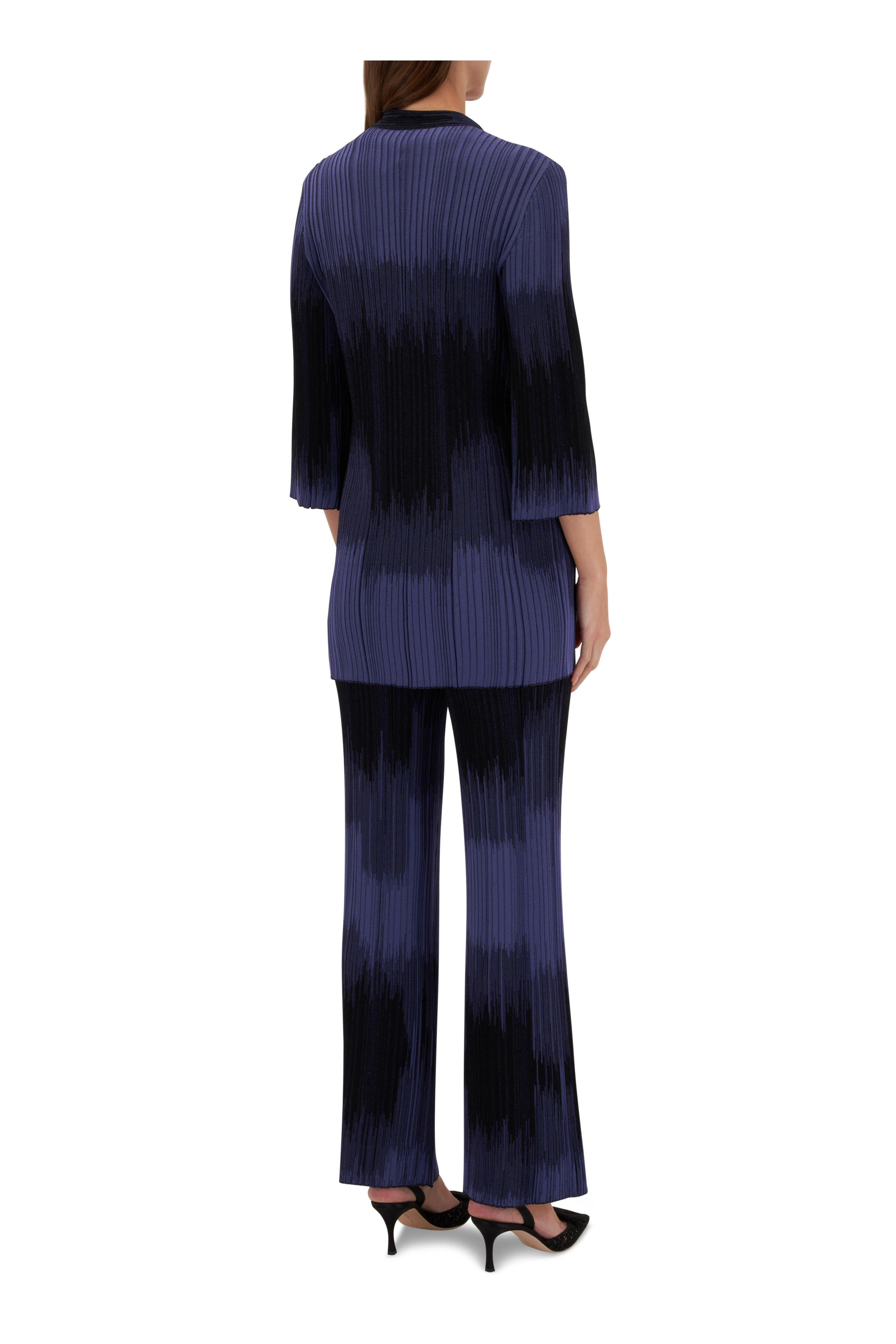 Giorgio Armani Velvet Trousers with Zip at The Hem