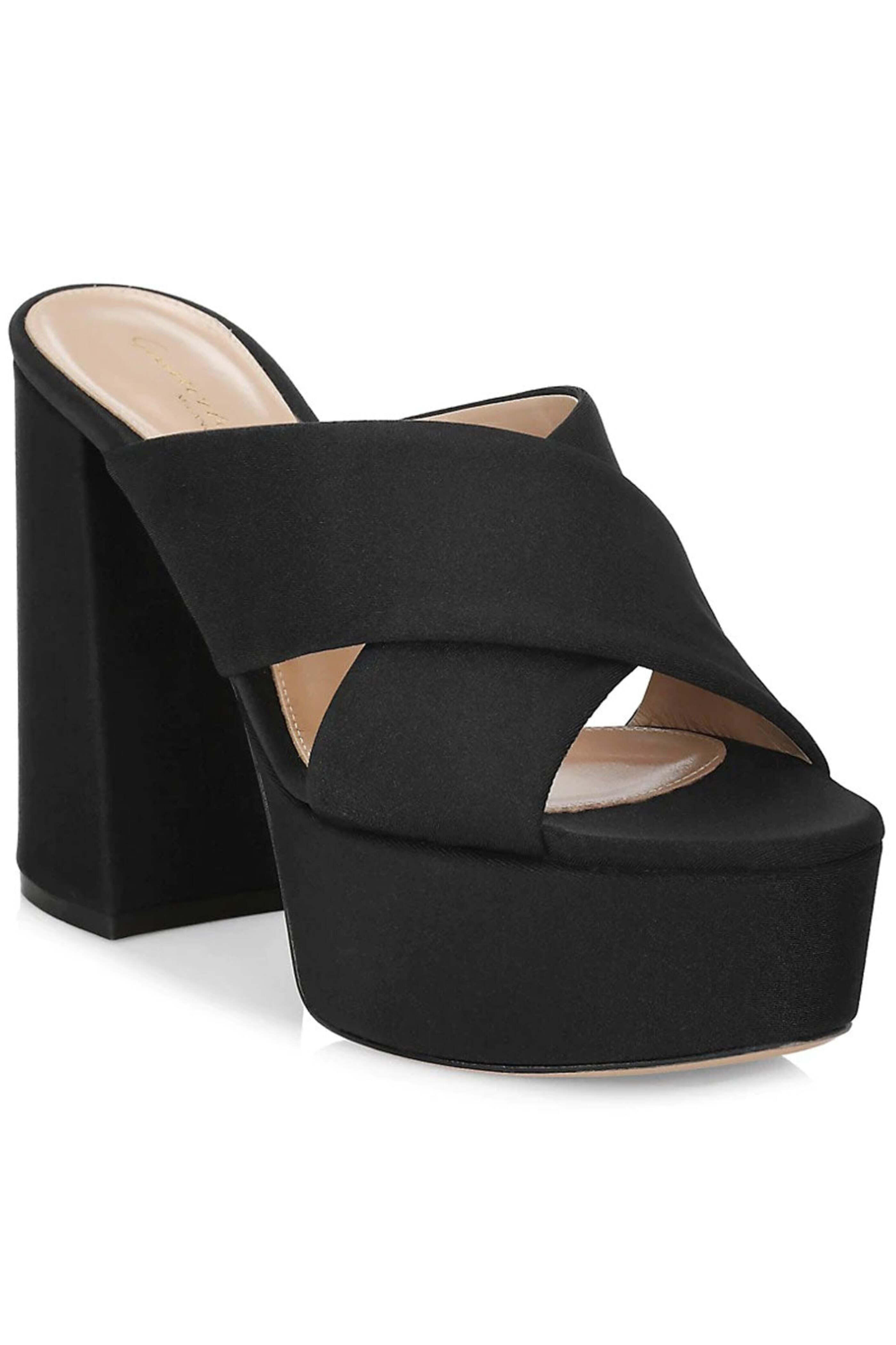 Gianvito Rossi - Sheridan Lycra Mule in Black | Mitchell Stores