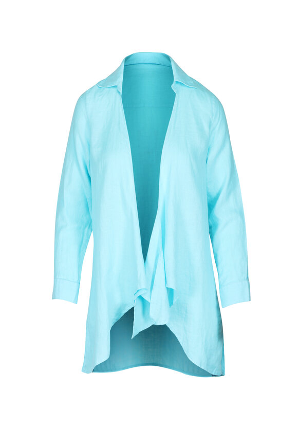 Pq Swim Turquoise Millie Tie Cover Up Top