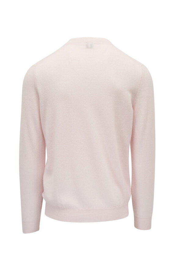 Fedeli - Light Pink Cashmere & Linen Crewneck Sweater