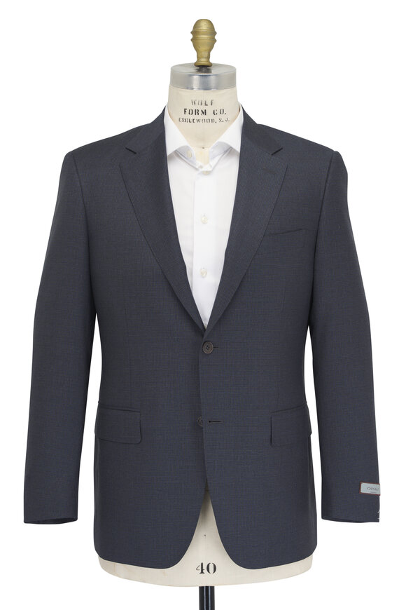 Canali - Grey & Tan Microcheck Suit