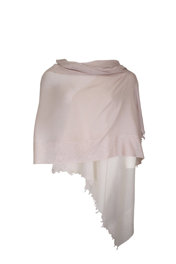 Kinross Cameo Ombre Sequin Wool Shawl