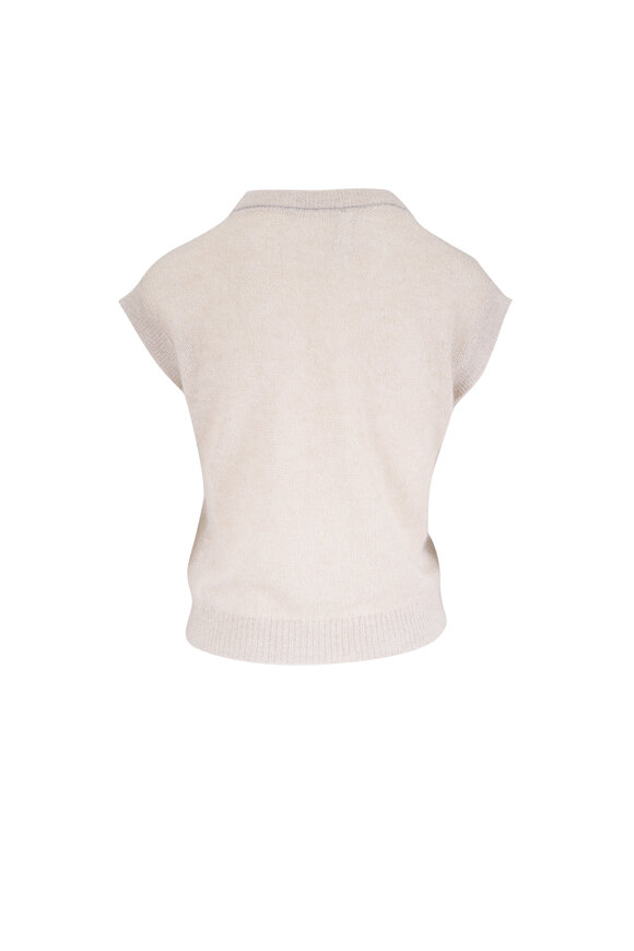 Brunello Cucinelli Sparkling Mohair & Wool Knit Tank - view 4