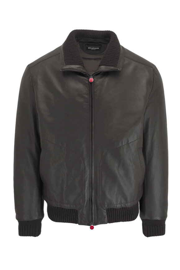 Kiton 25SS ジャケット ホワイト系 Made In Italy Kiton - White Silk & Nylon Windbreaker | Mitchell Stores