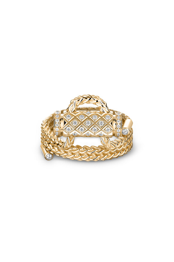 Nouvel Heritage 18k Yellow Gold Diamond Ring - view 2