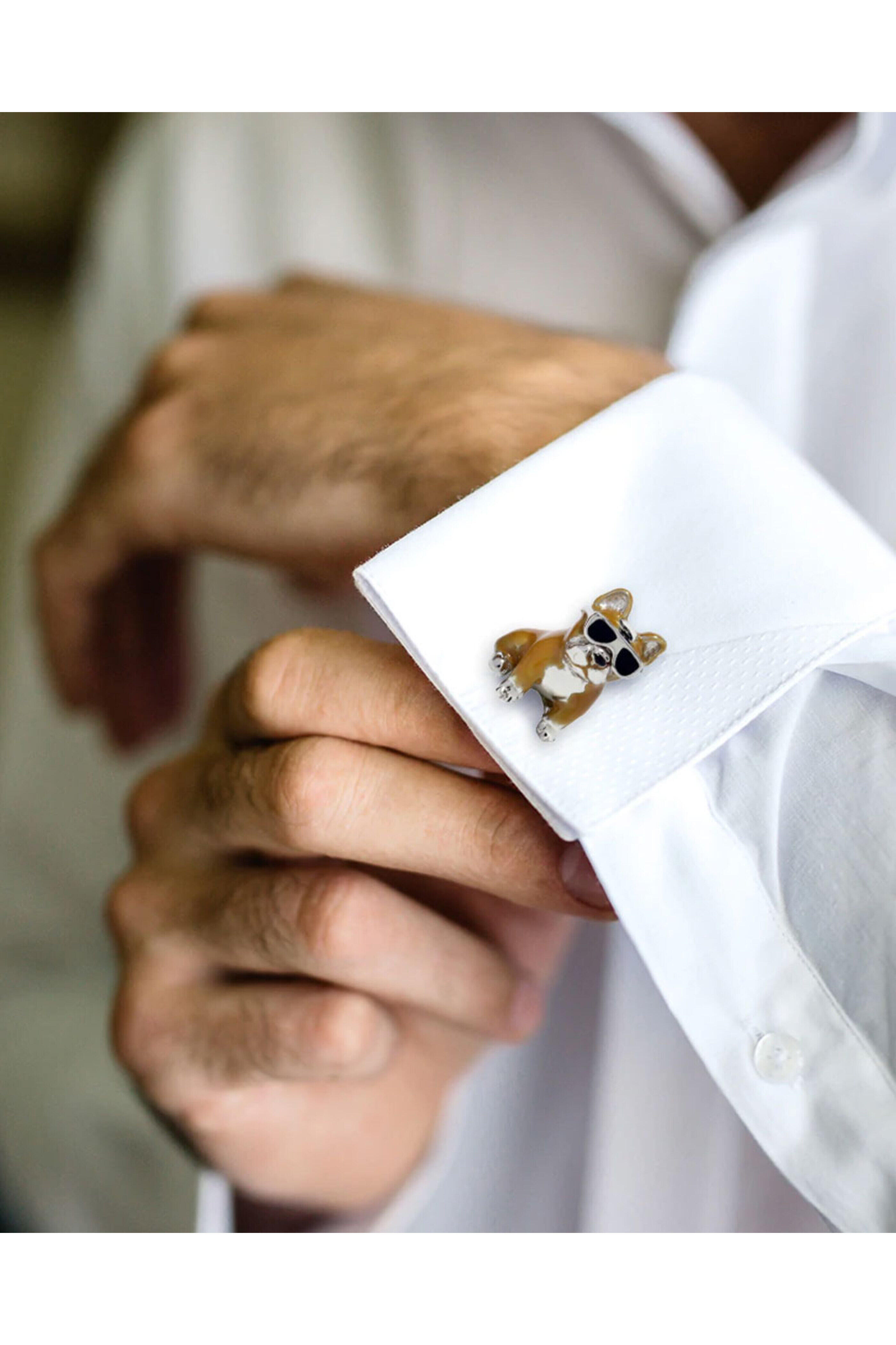 Jan Leslie - Sterling Silver French Bulldog Cufflinks