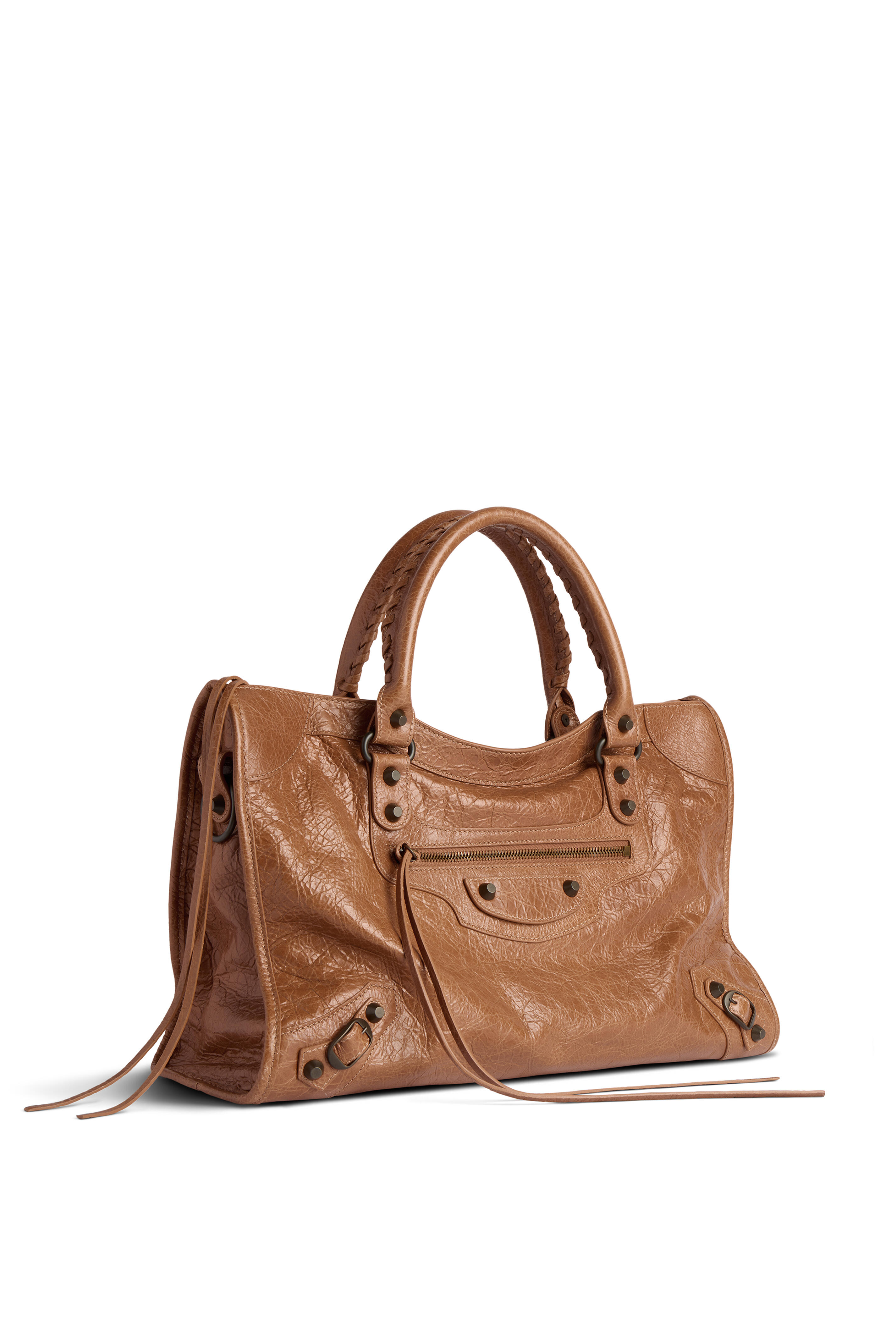 Balenciaga - Medium Le City Camel Leather Top Handle Bag