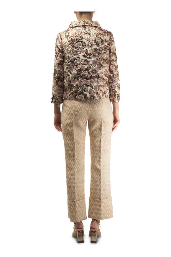 Valentino - Mossi Pink Latte After Winter Brocade Lurex Jacket