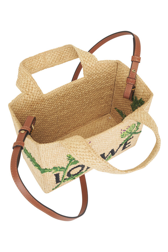 Loewe Small Loewe Font Raffia Artichoke Tote - view 5