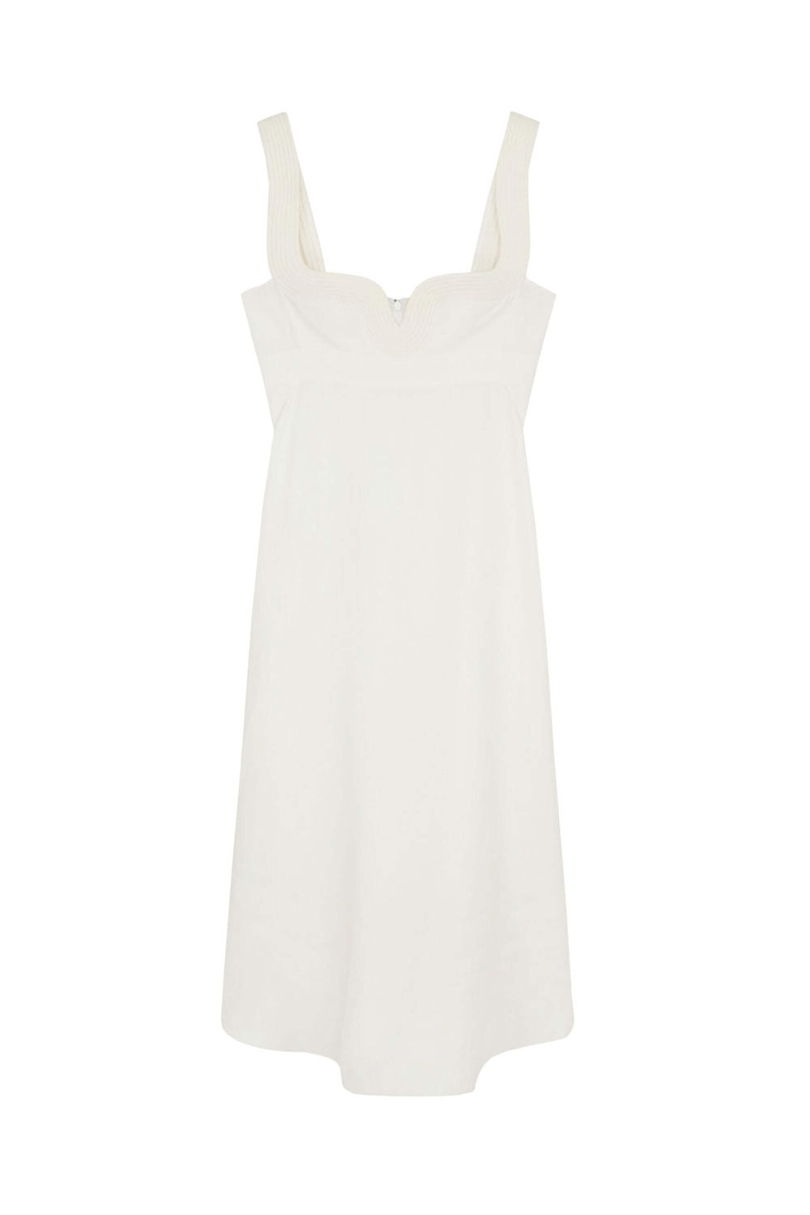 Stella McCartney - White Fluid Linen Midi Dress