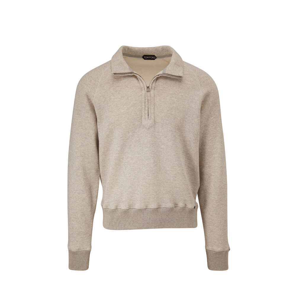 スウェット・トレーナー TOM FORD FLEECE (JDL010JMC072) Tom Ford - Light Blue Cashmere Crewneck Sweater | Mitchell