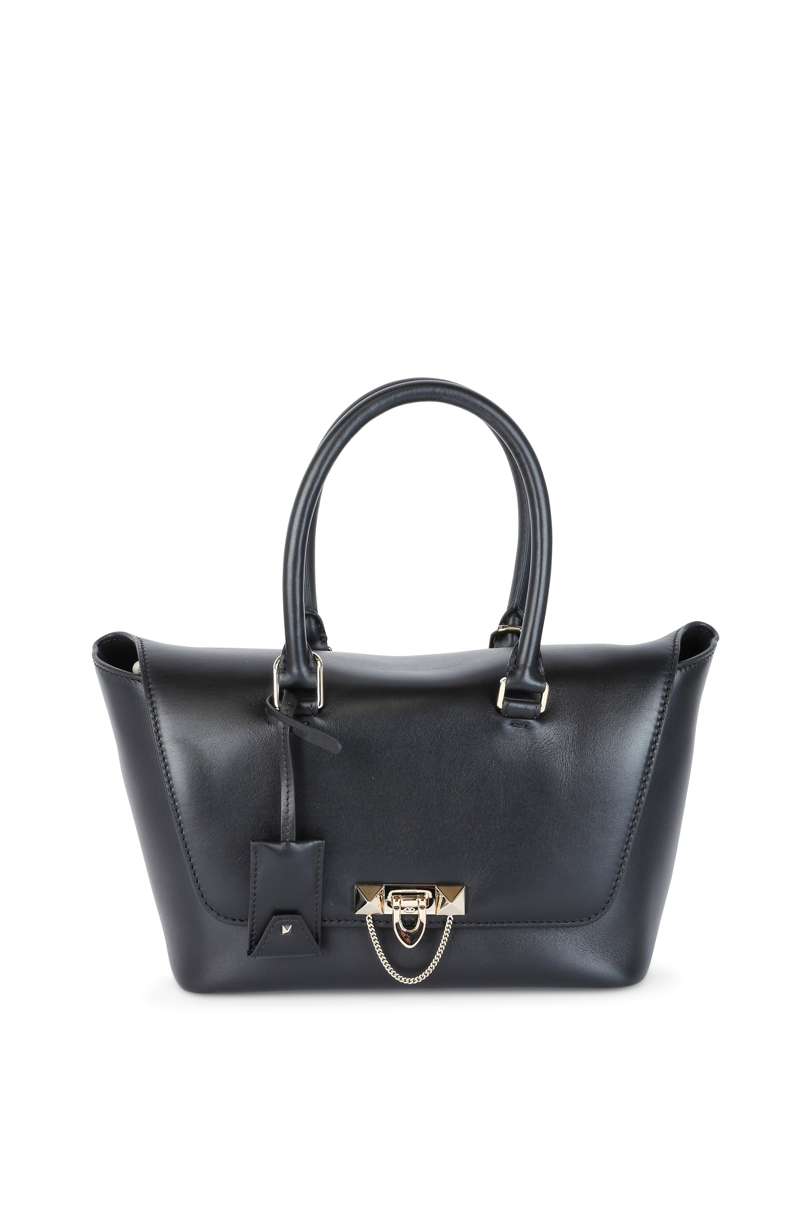 Valentino - Demilune Black Leather Handle Bag