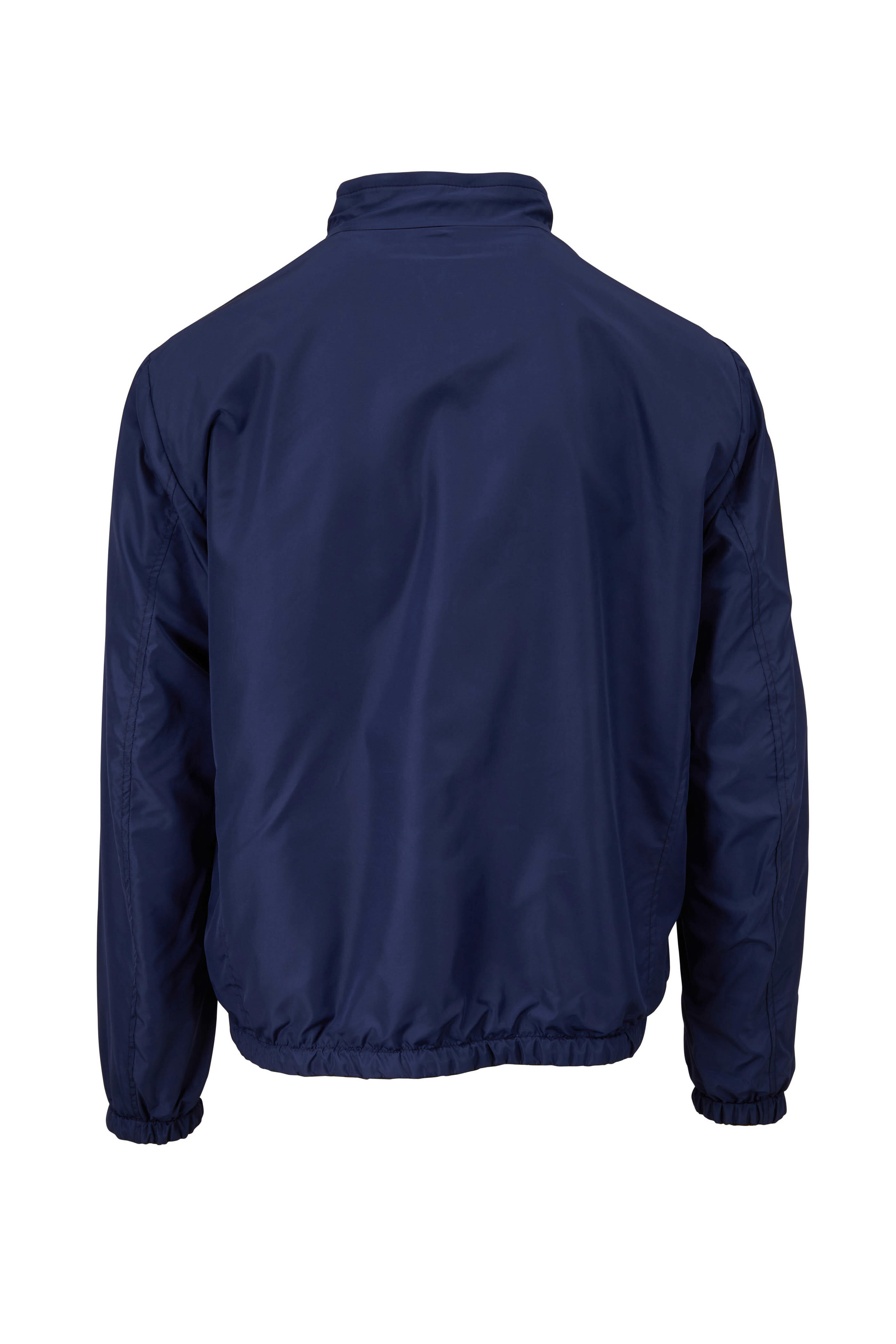 Corneliani leather bomber jacket - Blue