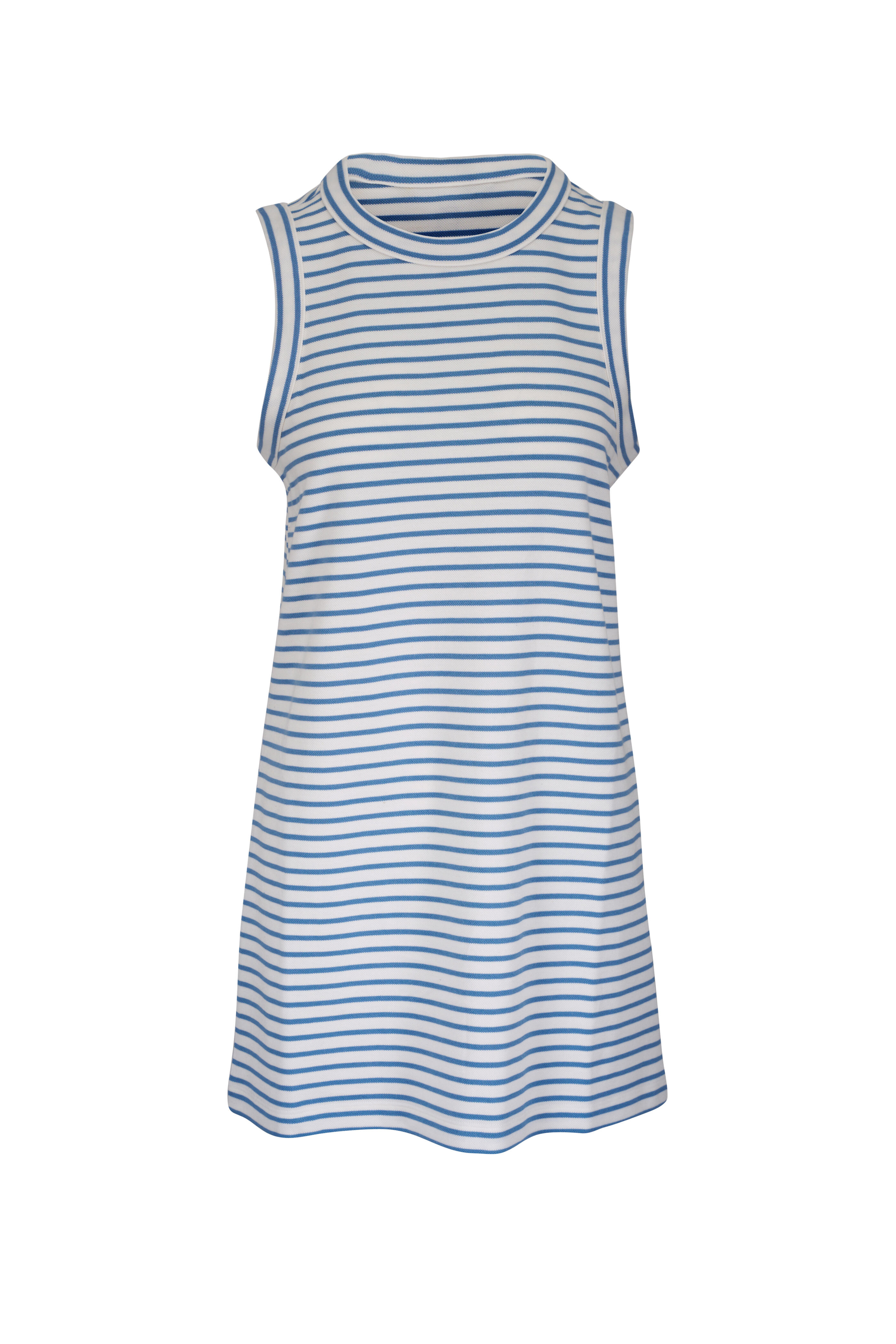 Veronica Beard - Isla Dove & Lake Mist Stripe Sleeveless Dress