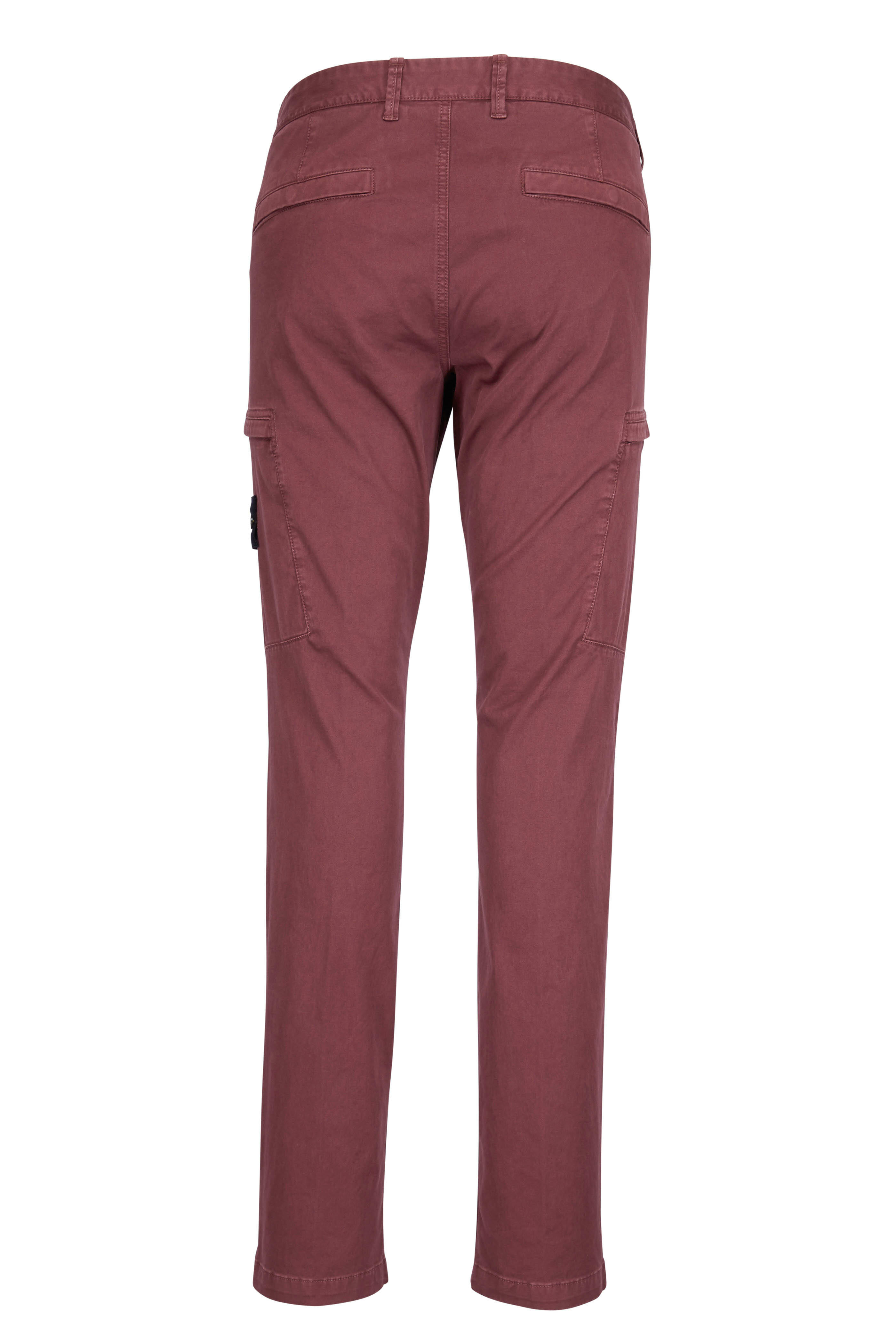 Stone Island - Burgundy Slim Cargo Pant