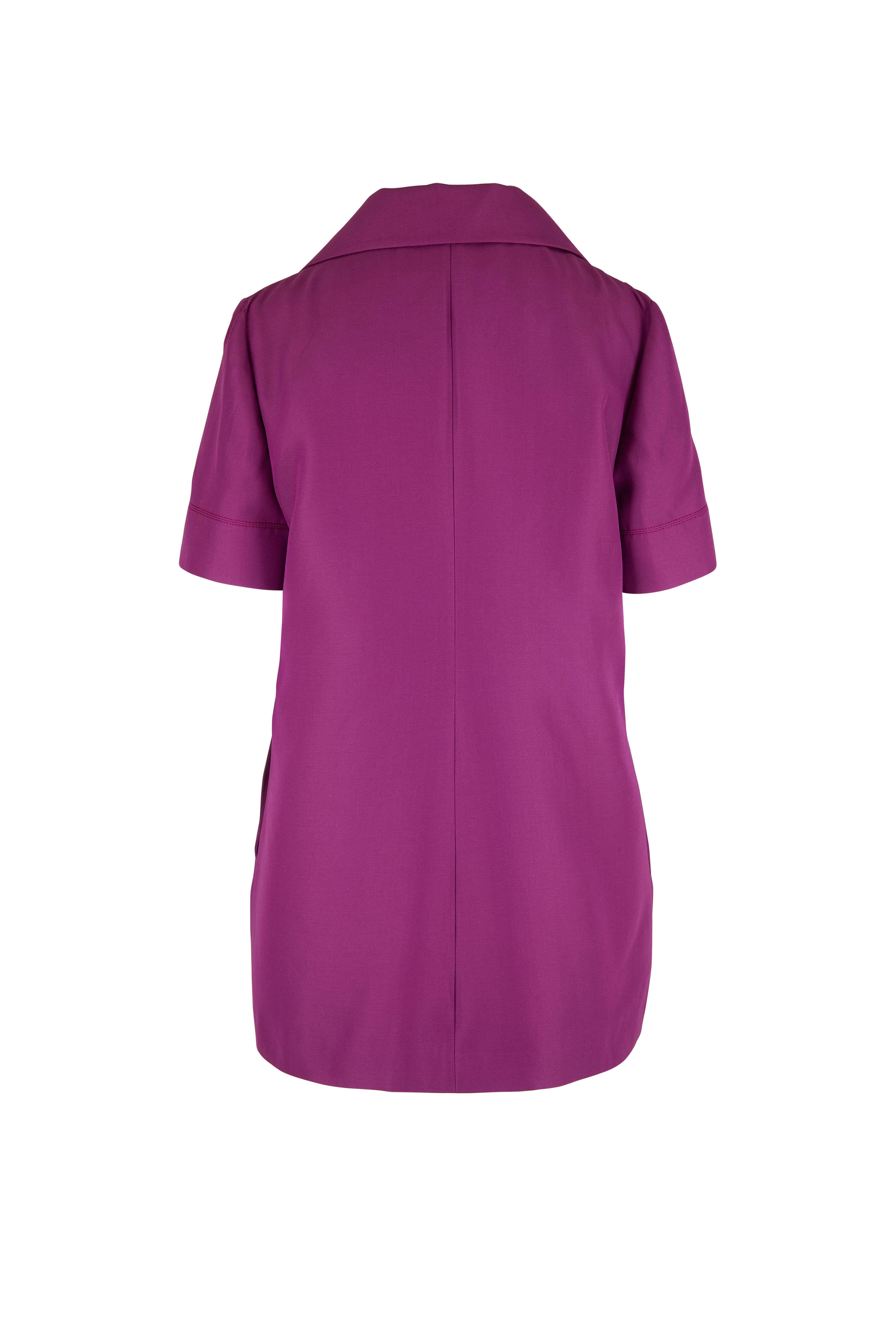Valentino - Purple Crepe Couture Cotton Dress