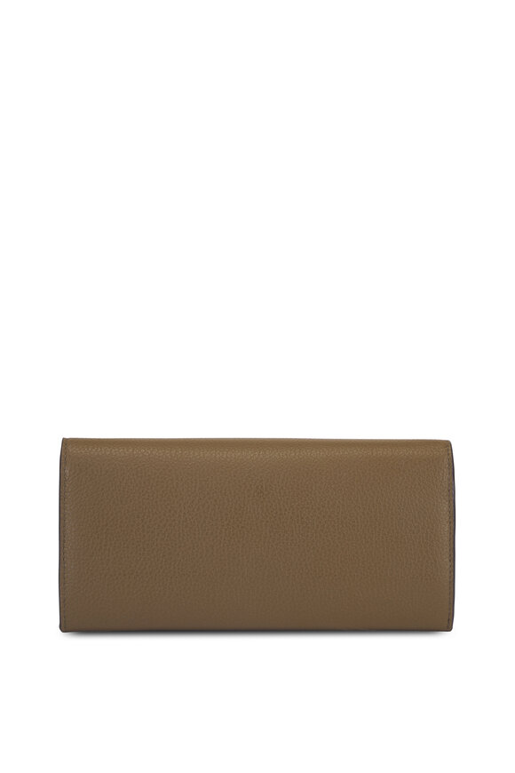 Totême T-Lock Dark Taupe Grained Leather Wallet - view 2