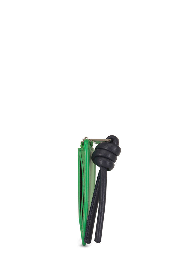 Loewe Clover Green Knot Leather Card Holder - view 3