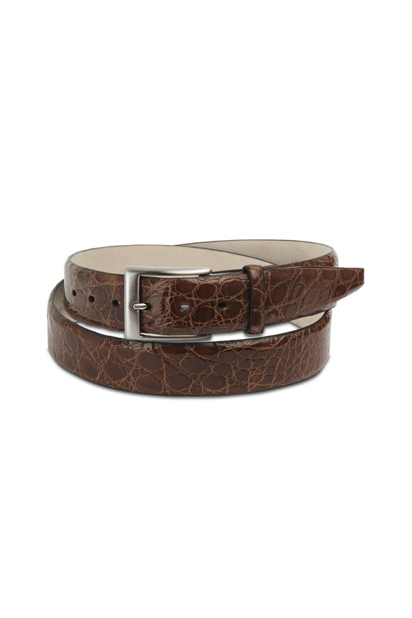 Torino - Cognac Glazed Caiman Belt