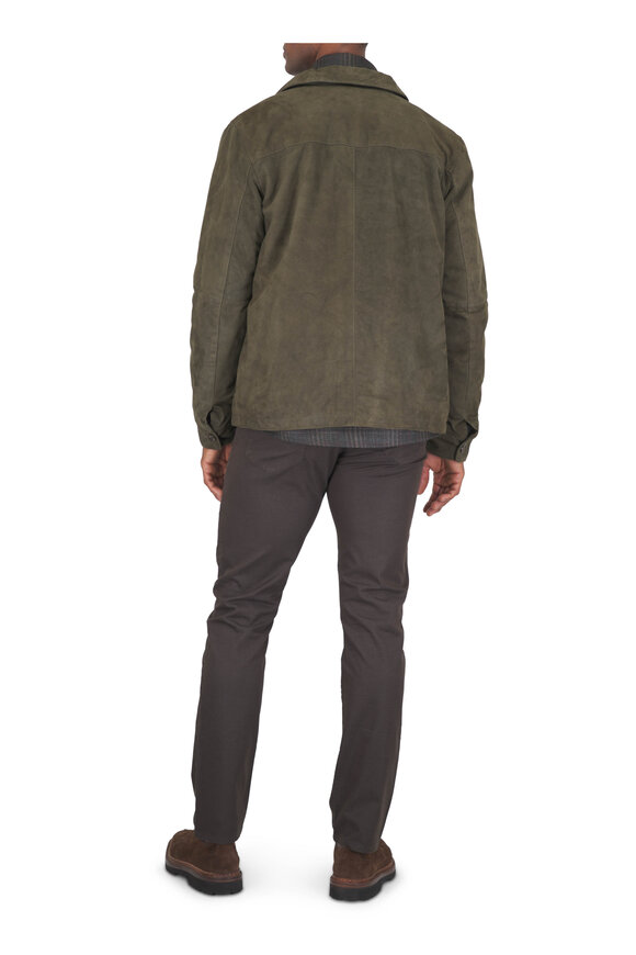 Maurizio Baldassari Dark Brown Plaid Wool, Silk & Cashmere Overshirt - view 4