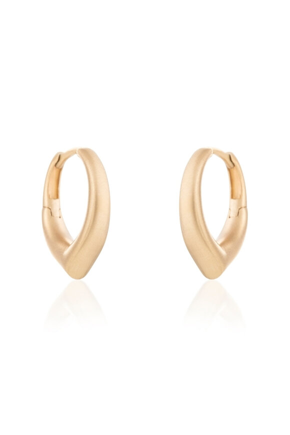 Nada Ghazal 18k Yellow Gold Arch Courage Big Hoops - view 1