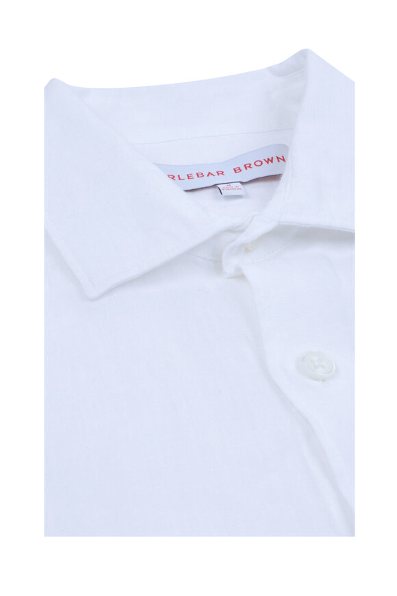 Orlebar Brown - Giles White Linen Sport Shirt 