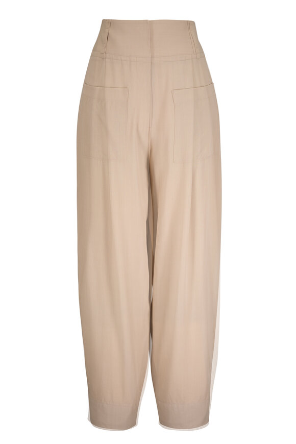 Totême Overcast Beige Draped Balloon Pant - view 1