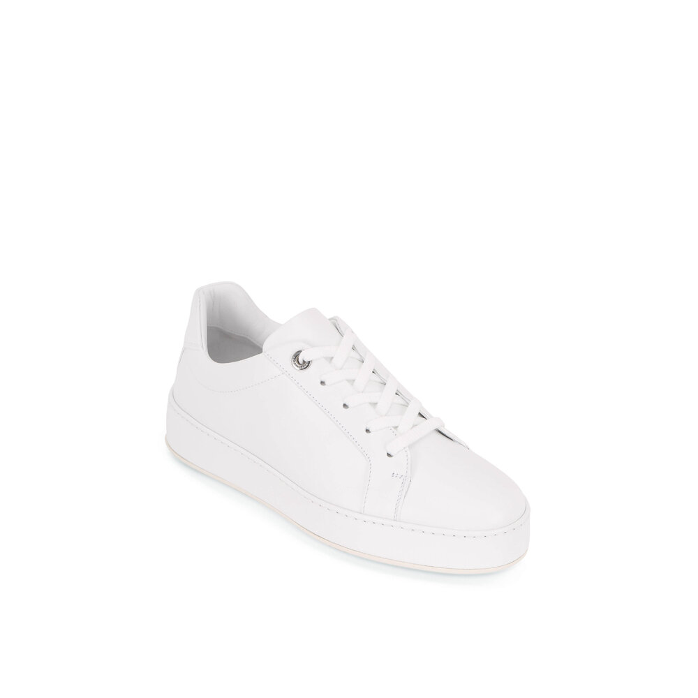 Loro Piana - Nuages White Leather Lace-Up Sneaker