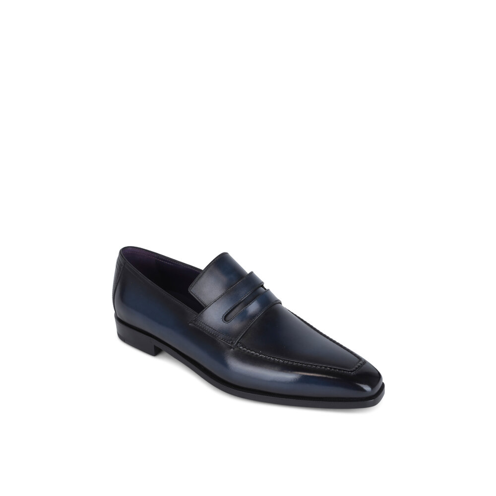 Berluti - Andy Blue Démesure Leather Loafer | Mitchell Stores