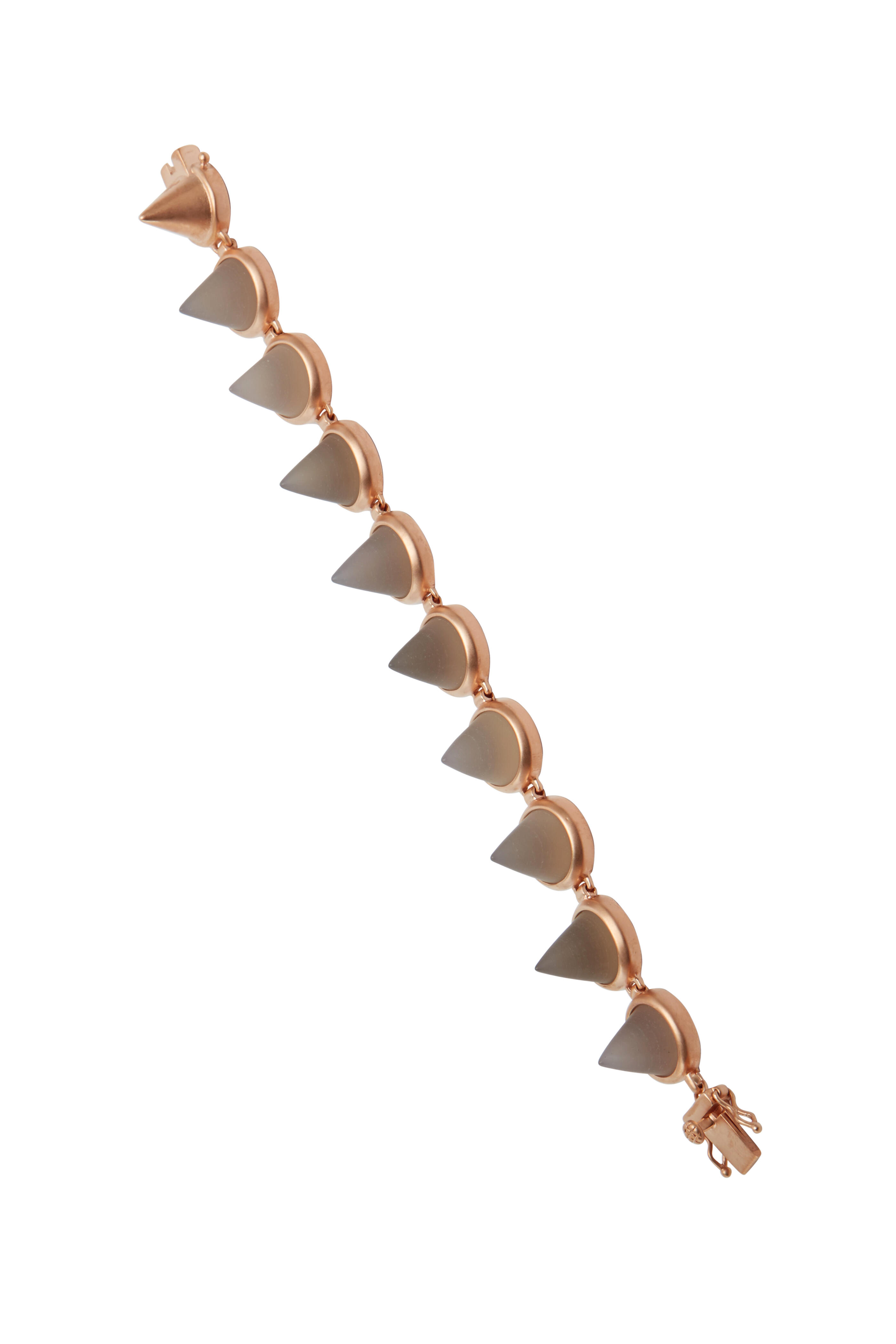 Eddie Borgo - Rose Gold Plate Gray Agate Cone Bracelet
