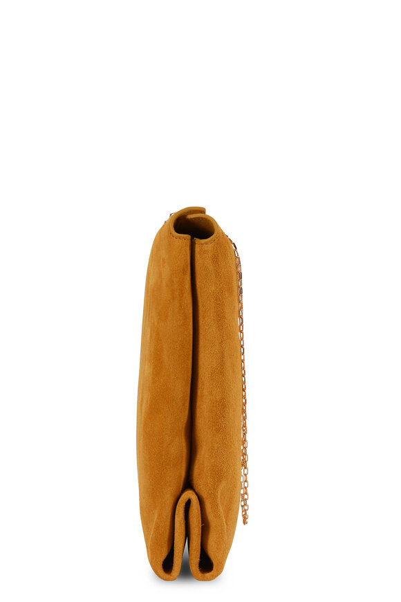The Row - Small Lunch Mineral Yellow Suede Chain Bag 