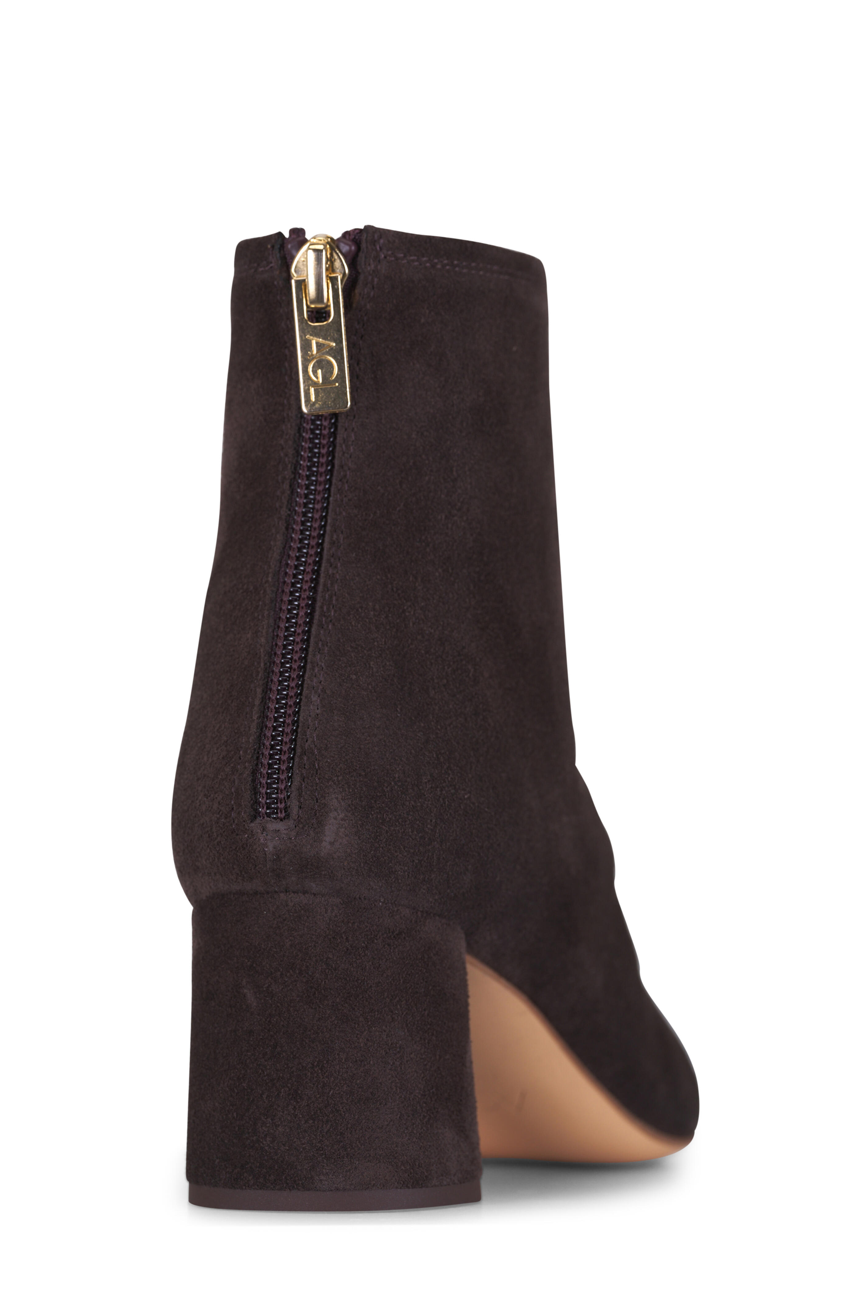 AGL - Olga Dark Brown Suede Bootie, 55mm - view 3