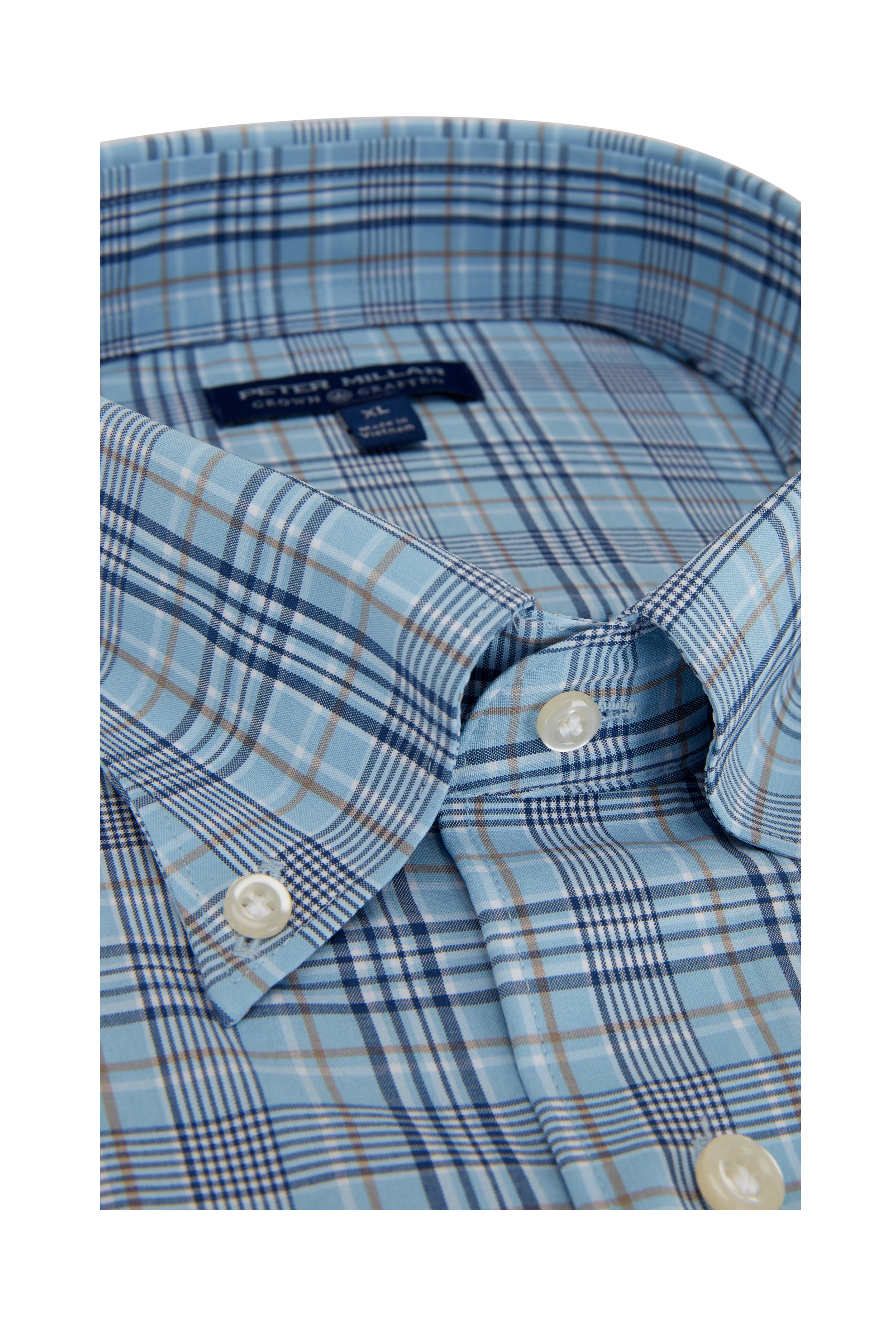 Peter Millar - Jarrett Blue Plaid Sport Shirt