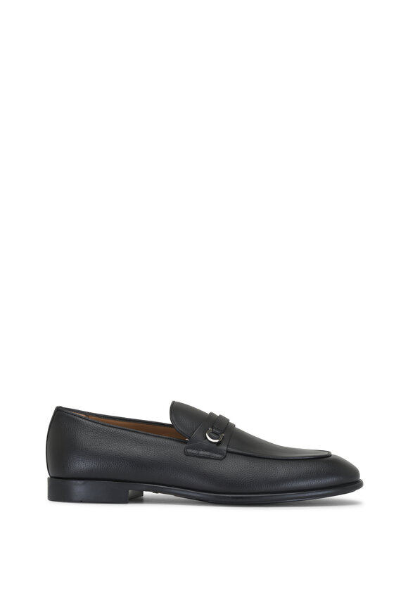 Ferragamo - Desio Black Leather Loafers